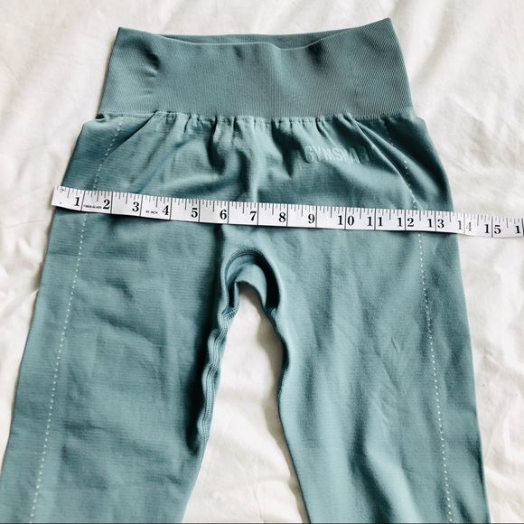 GYMSHARK lightweight seamless leggings turquoise sz XS - Picture 9 of 11
